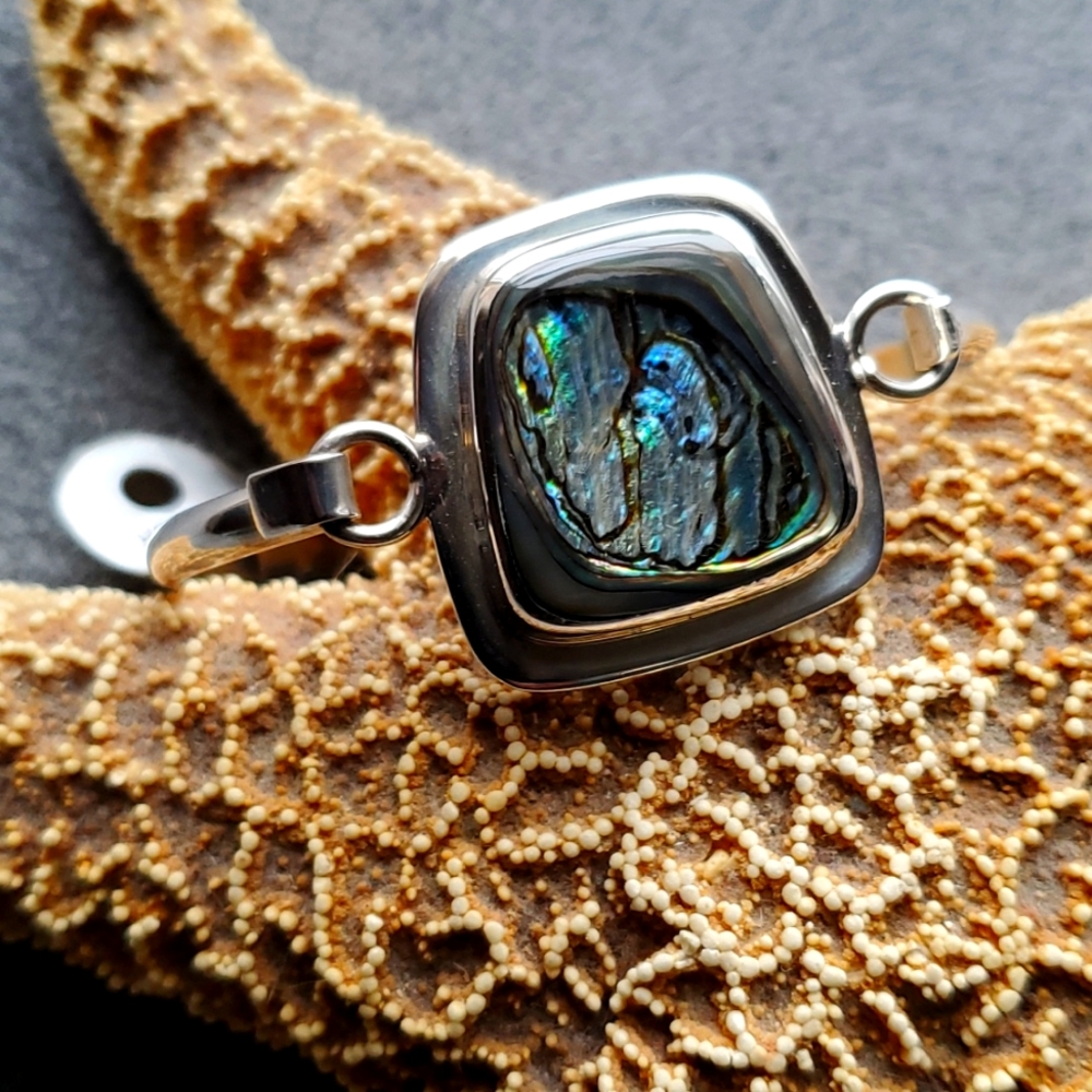 ATI Mexico Sterling Abalone Hook Bangle
